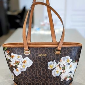 Calvin Klein flowered tote.